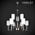 Elegant Brushed Nickel Chandelier 3D model small image 1
