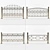 Sleek Geometry Forged Fence 3D model small image 2