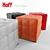 Velvet Ruby Ottoman 3D model small image 1