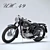 Retro Style IZH-49 Motorcycle 3D model small image 1