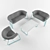 Profim Sofa Collection: Versatile and Stylish 3D model small image 3