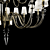 Elegant Amber Glass Chandelier 3D model small image 2
