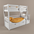 Children's Two Bunk Bed 3D model small image 1