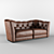 Butterfly Lounge Sofa 2x 3D model small image 2