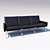 Elegance in Leather: 3-Seater Sofa 3D model small image 2