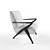 Italian Lounge Chairs: Contemporary Elegance 3D model small image 1