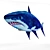 Aquatic Adventure Inflatable Pool Toy 3D model small image 2