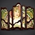 Art Nouveau Decorative Folding Screen 3D model small image 2