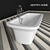 GENTRY HOME Newport - Elegant and Stylish 3-Seater Sofa 3D model small image 2