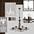 Traditional 5-Light Chandelier in Brown 3D model small image 1