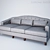 Luxurious Versailles Champagne Sofa 3D model small image 1