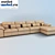 Stylish Sofa Roy: Genuine Leather, French Sleeper, Storage 3D model small image 1