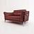 Italian Leather Sofa: Elegant and Versatile 3D model small image 1