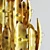 Rustic Metal Chandelier 3D model small image 2