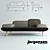 Versatile Upholstered Sofa 3D model small image 1