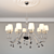 Elegant Brandy Chandelier: 122cm Diameter, 113.1cm Height 3D model small image 1