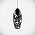 Black Glazed Pendant: Robert Abbey B253 Odyssey 3D model small image 1