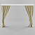 Sleek and Chic: Modern Curtain 3D model small image 1