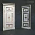 Classic Architectural Entry Door - 910x2225x120mm 3D model small image 1