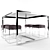 Sleek and Chic Dining Table 3D model small image 1