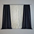 Textured Curtain Set 3D model small image 1