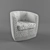 Knit Comfort Armchair 3D model small image 1