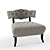 Velvet Elegance: Pantages Chair 3D model small image 1
