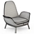 Modern Fireside Chair with Textures 3D model small image 3