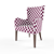 Vintage James-F Side Chair 3D model small image 2