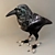 Sleek Raven Necklace 3D model small image 1