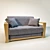 Lunar Luxe Sofa 3D model small image 1