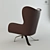 Promemoria Butterfly Lounge Chair: Elegant and Comfortable 3D model small image 2