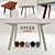 Modern TC1 Dining Table - Compact Design 3D model small image 1
