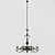 Elegance in Iron: Handcrafted Chandelier 3D model small image 3