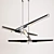 Sleek Black Ceiling Lamp: David Weeks Studio's Hennen Mobile 3D model small image 1