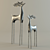 Elegant Hand-Hammered Silver Reindeer 3D model small image 1