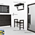 Stylish and Organized: IKEA HEMNES Hallway Set 3D model small image 1