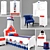 Strawberry Baby Furniture Set 3D model small image 2