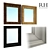 Elegant Marseilles Mirrors - 3 Colors 3D model small image 1