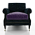 Elegant Berkeley Armchair 3D model small image 1