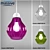 Elegant E27 Pendant Light - Max. 42W 3D model small image 1