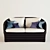 Rattan Marine Sofa 3D model small image 2