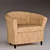 Pushe Fabric Armchair 3D model small image 2