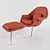 Elegant Comfort: Womb Chair & Ottoman 3D model small image 2