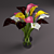 Vibrant Calla Lilies: Multi-Colored Beauty 3D model small image 1