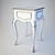 Elegant Fanteri Wooden Flower Stand 3D model small image 1