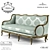 Regal Charm: ARTEARREDO Diner du Roi CHLOE Sofa 3D model small image 1