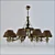 Elegant Crystal Chandelier Lugano 3D model small image 1