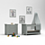 Tartine et Chocolat Children's Furniture Set - Complete with Textures 3D model small image 1