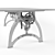 Vintage Industrial Loft Crank Table 3D model small image 3